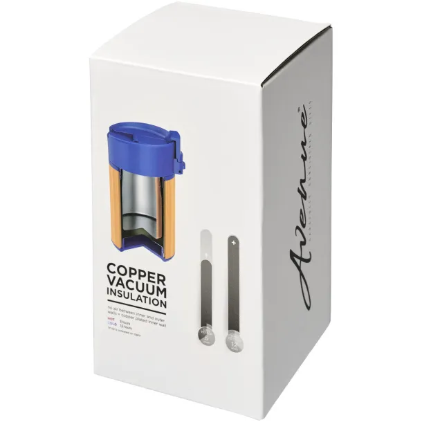 Arca 200 ml leak-proof copper vacuum insulated bamboo tumbler Royal blue