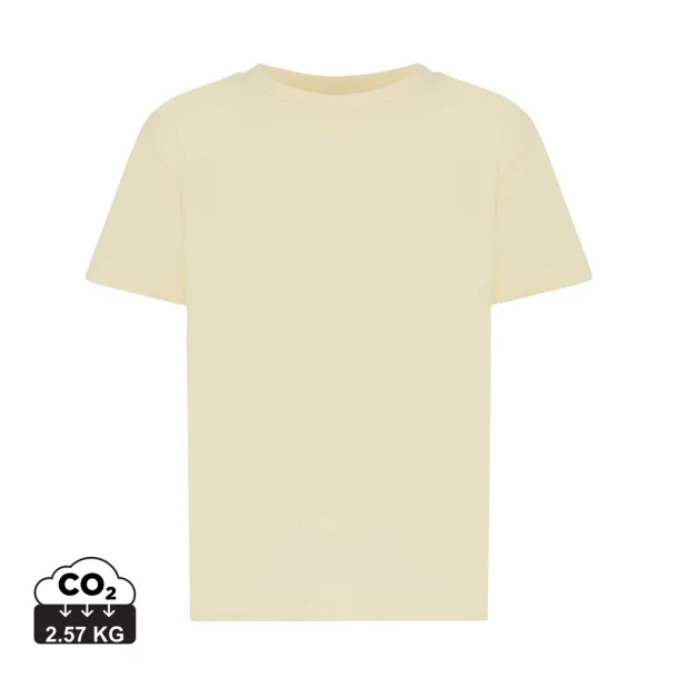  Iqoniq Koli kids lightweight recycled cotton t-shirt - iqoniq cream yellow 