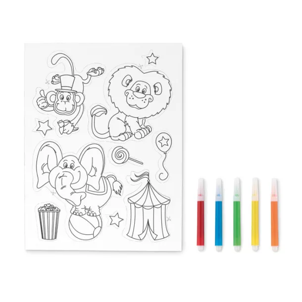 MAGCOLOUR magneti za bojenje s flomasterima Bijela