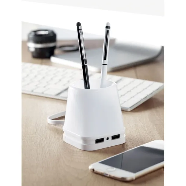 FUJI USB razdjeljivač / držač olovaka Bijela