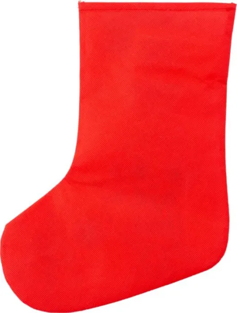 Jasleen Nonwoven (80gr/m²) Christmas stocking Crvena Bijela
