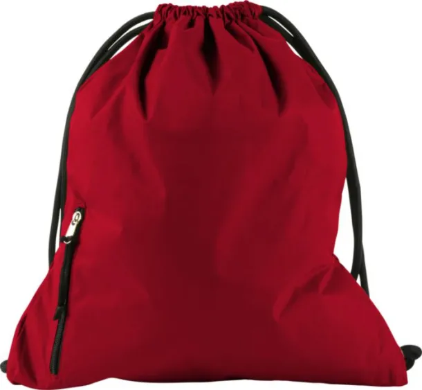 Elise Pongee (190T) drawstring backpack Crvena