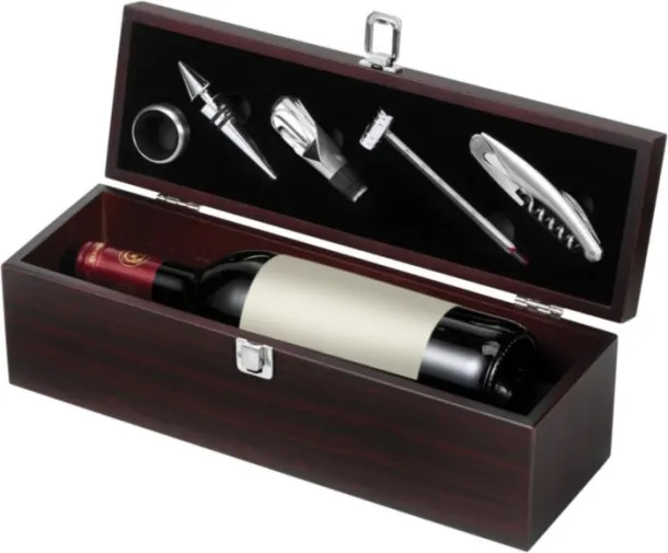 Nikita Wooden wine gift set