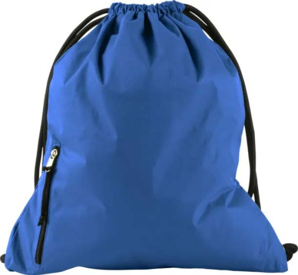 Elise Pongee (190T) drawstring backpack cobalt blue