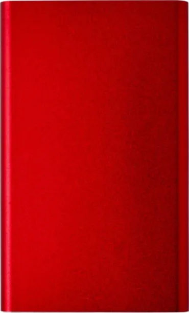 Ezra Aluminijska prijenosna baterija, 4 000 mAh Crvena