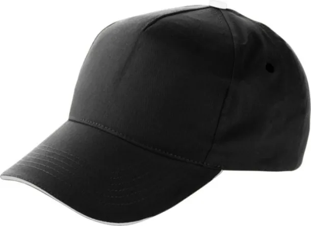 Beau pamučna kapa - 5 panela Crna