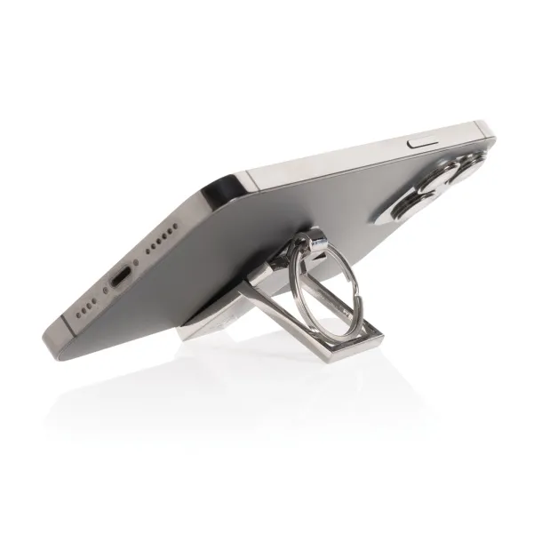  RSC recycled zinc alloy phone stand keychain - XD Collection Silver 