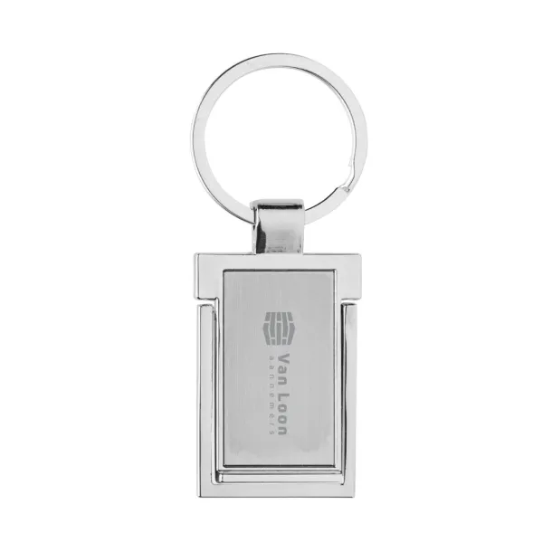  RSC recycled zinc alloy phone stand keychain - XD Collection Silver 