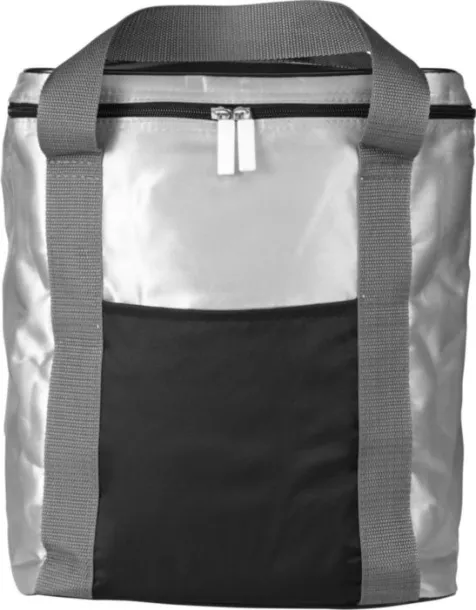  Polyester (420D) cooler bag Theon black silver