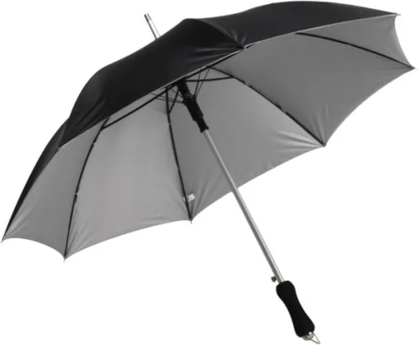  Polyester (210T) umbrella Melisande Crna Srebrna