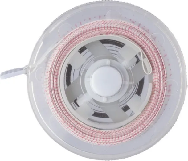 Theo Plastic retractable tape measure  white