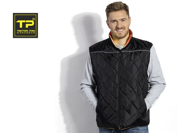 SAFETY DUO Reversible unisex safety vest - TEKTON PRO Neon orange