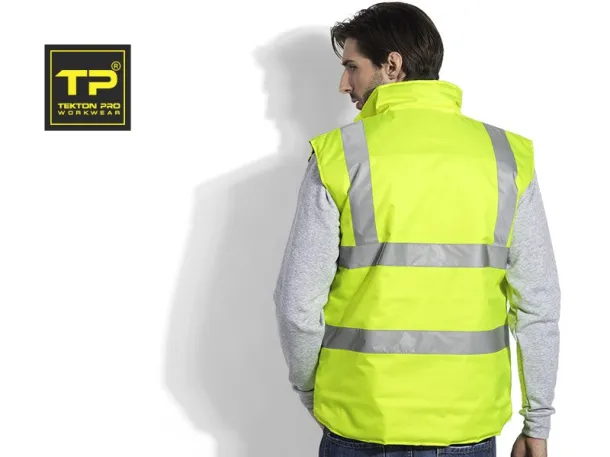 SAFETY DUO Reversible unisex safety vest - TEKTON PRO Neon yellow