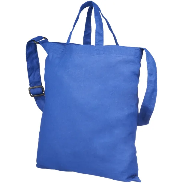 Verona 100 g/m² dual carry cotton tote bag - Bullet Royal blue