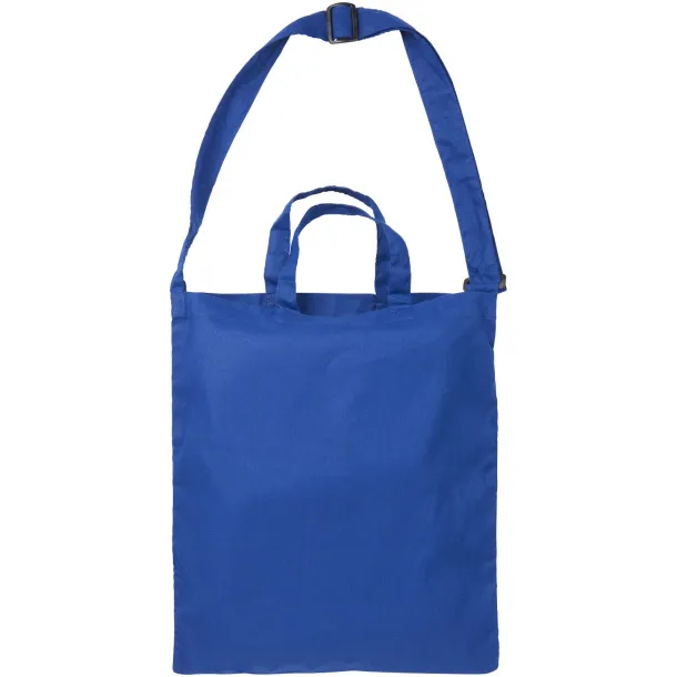 Verona 100 g/m² dual carry cotton tote bag - Bullet Royal blue