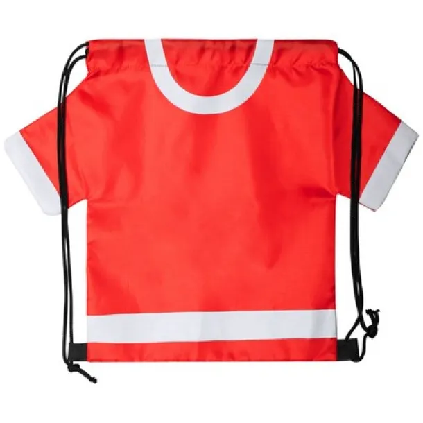  Drawstring bag "football fan T-shirt" red