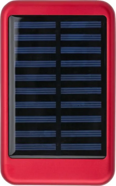  Aluminium solar power bank Drew red