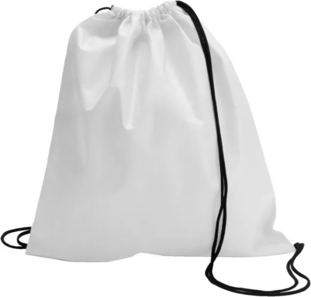 Nico Nonwoven (80 gr/m²) drawstring backpack Bijela