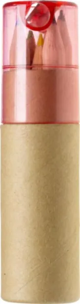  ABS and cardboard tube with pencils Libbie Crvena