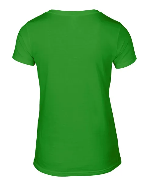  WOMEN'S LIGHTWEIGHT V-NECK TEE - Anvil Green Apple