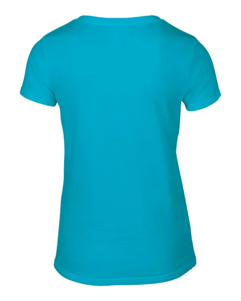  WOMEN'S LIGHTWEIGHT V-NECK TEE - Anvil Caribbean Blue
