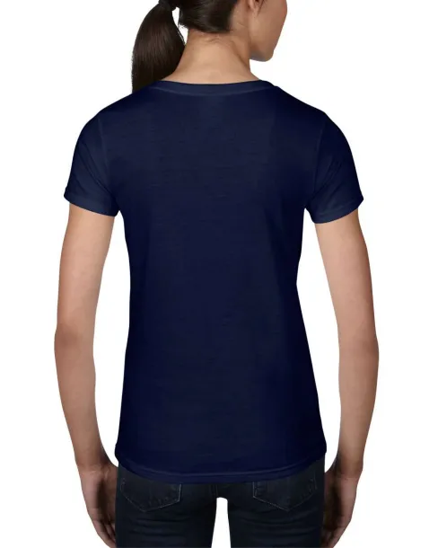  WOMEN'S LIGHTWEIGHT V-NECK TEE - Anvil Navy