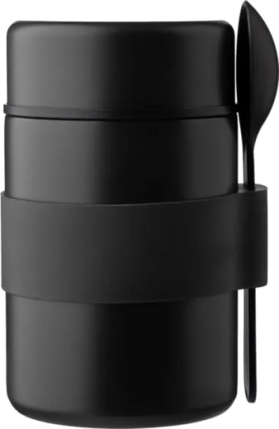  Stainless steel double walled lunch pot Niko Crna