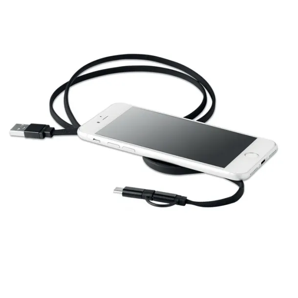 WIREPAD 3 in 1 cable and wireless charg Black