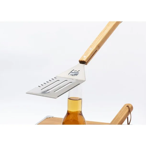  Bamboo barbecue set, 3 pcs light brown