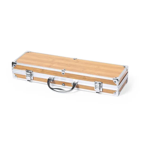  Bamboo barbecue set, 3 pcs light brown