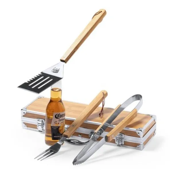  Set za roštilj od bambusa light brown