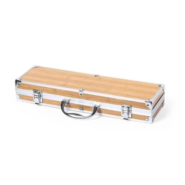 Bamboo barbecue set, 3 pcs light brown