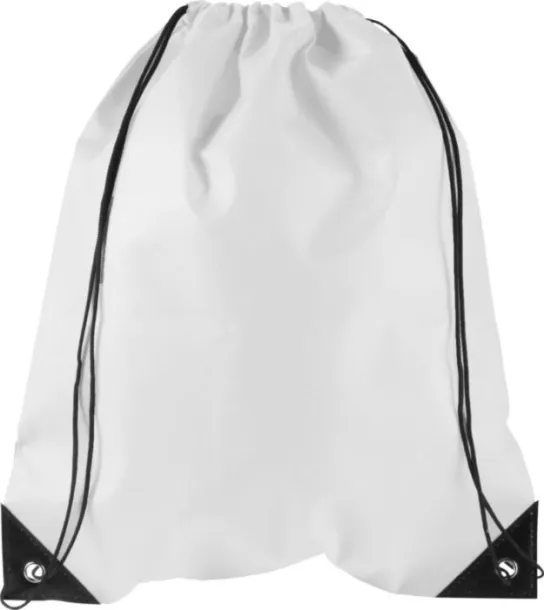 Nathalie Nonwoven (80 gr/m²) drawstring backpack Bijela