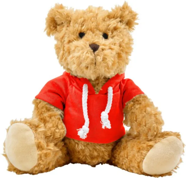  Plush teddy bear Monty red