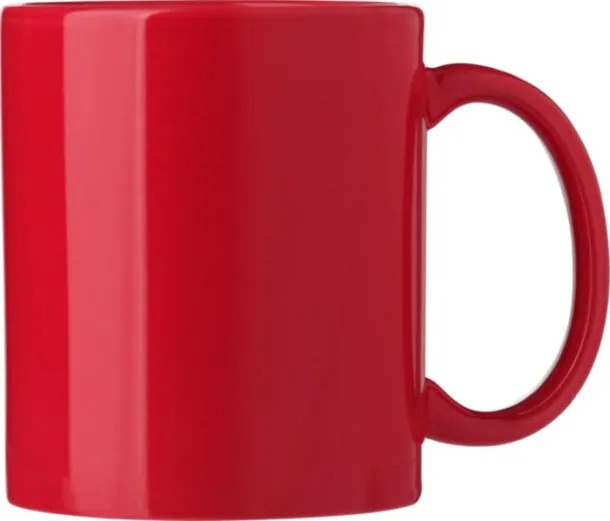  Keramička šalica Kenna, 300 ml Crvena