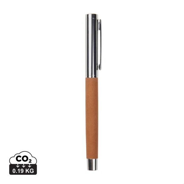 VINGA Bosler RCS recycled SS pen - Vinga brown 