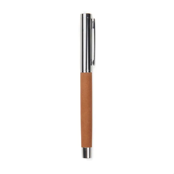VINGA Bosler RCS recycled SS pen - Vinga brown 