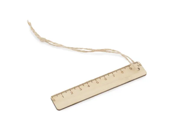 LINIFY 10 cm ruler with string naturalny