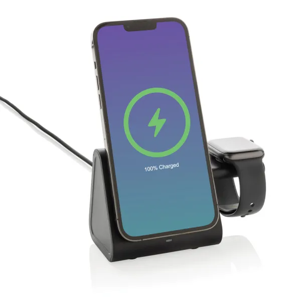 Powerbase Powerbase RCS recycled plastic 3 in 1 charger with powerbank - XD Collection Black 