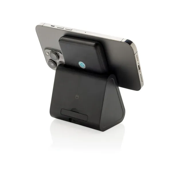 Powerbase Powerbase RCS recycled plastic 3 in 1 charger with powerbank - XD Collection Black 