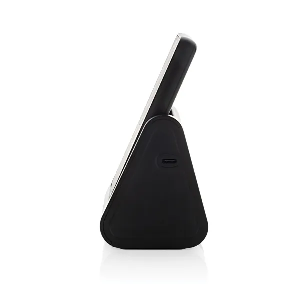 Powerbase 3u1 bežični punjač s powerbankom od RCS reciklirane plastike - XD Collection Crna 