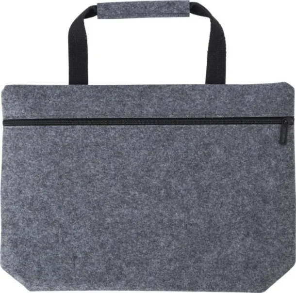 Scarlett rPET felt document bag  grey