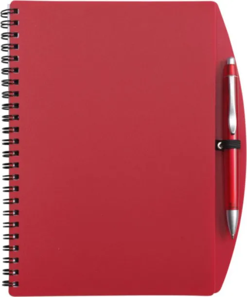 SOLANA PP notebook with ballpen Crvena