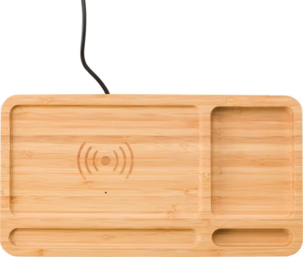 FAYE Stolni organizator i 5W bežični punjač od bambusa bamboo