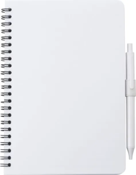 MIKA Antibacterial notebook with pen Bijela