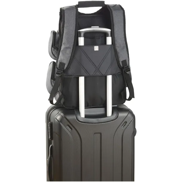 Proton 17" checkpoint friendly laptop backpack Heather grey
