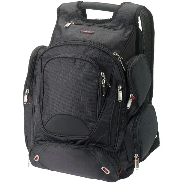 Proton 17" checkpoint friendly laptop backpack Solid black