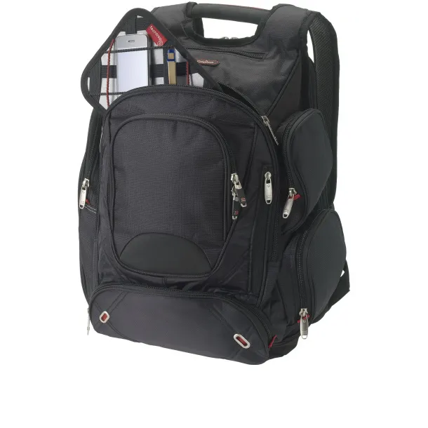 Proton 17" checkpoint friendly laptop backpack Solid black
