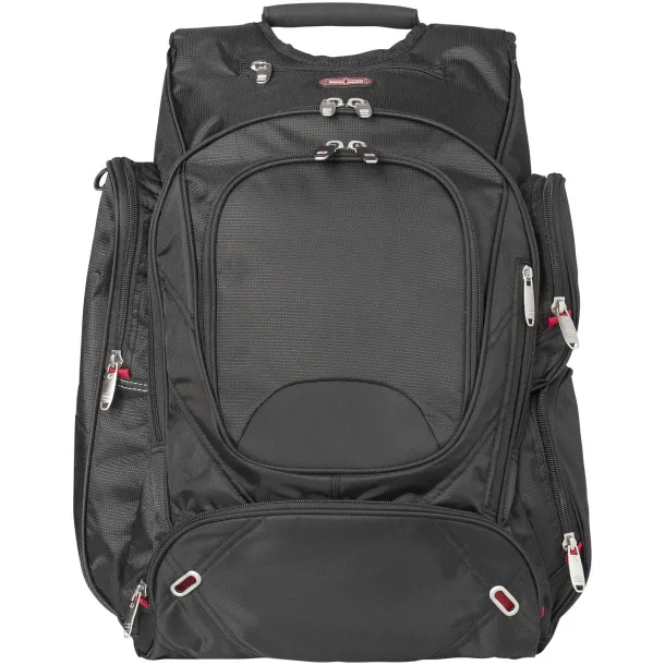 Proton 17" checkpoint friendly laptop backpack Solid black