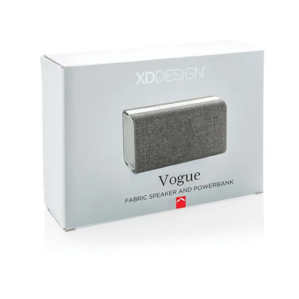  Vogue fabric speaker and powerbank Grey